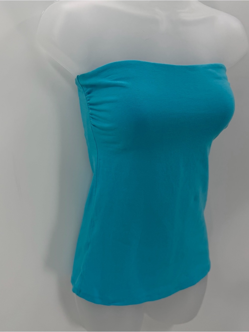 Express Tube Top Women’s XS Bright Blue Strapless Sexy Basic Tube Tee Y2K 2000s - Picture 2 of 10